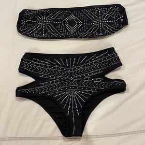 Beach Riot High Waisted Strapless Bikini